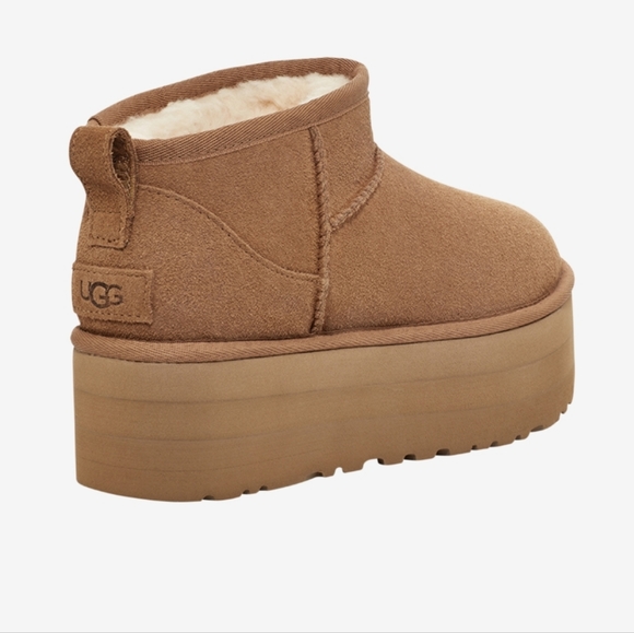 New! UGG Classic Mini Ultra platform Chestnut - Picture 3 of 6